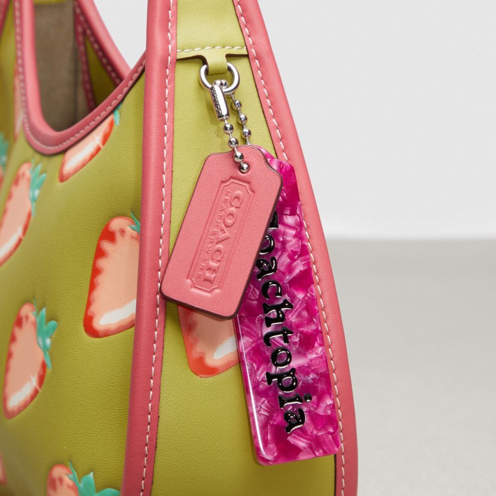 COACH®,Ergo Bag In Coachtopia Leather With Strawberry Print,,Group View