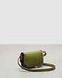 COACH®,Wavy Wallet in Upcrafted Leather with Colorful Binding,Coachtopia Leather,Olive Green Multi,Angle View