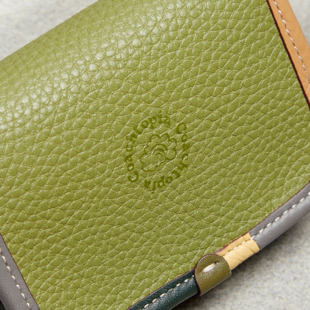 Wavy Wallet In Upcrafted Leather With Colorful Binding | Coachtopia ™