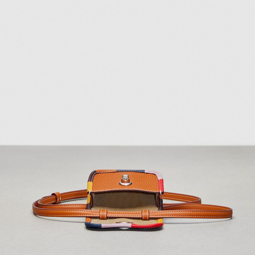 COACH®,Wavy Wallet In Coachtopia Leather With Colorful Binding,Leather,Acrylic,Crossbody,Plastic,Piping,Casual,Multi Color,Inside View,Top View
