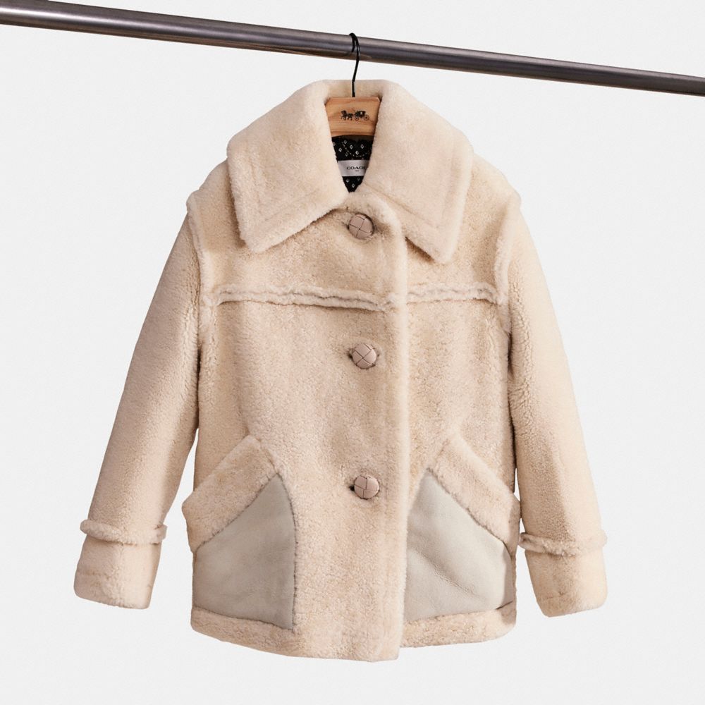 Vintage hot sale shearling coat