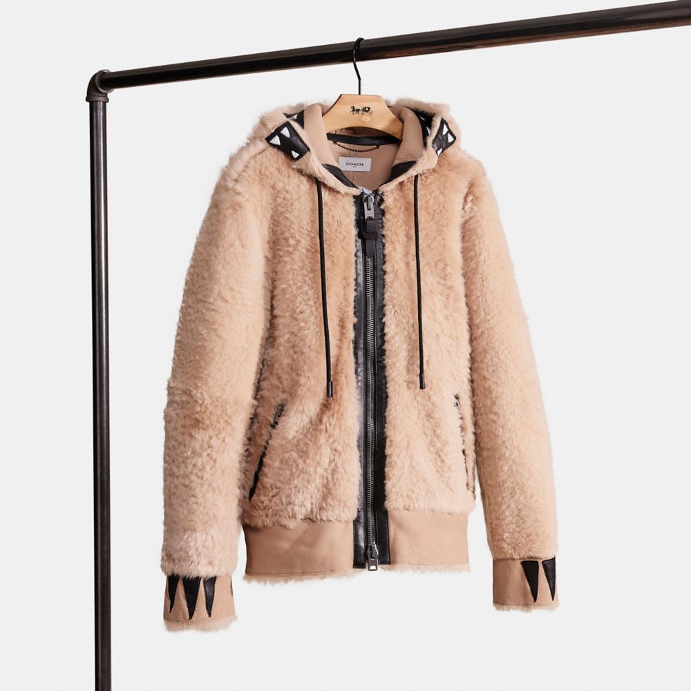 Coach store shearling hoodie