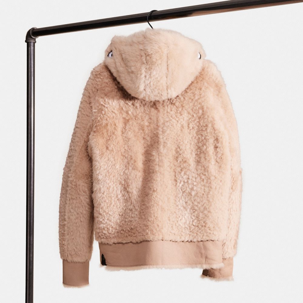 Restored Shearling Rexy Hoodie COACH