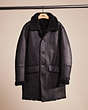 COACH®,RESTORED REVERSIBLE SHEARLING COAT,Leather,Black,Front View