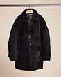 COACH®,RESTORED REVERSIBLE SHEARLING COAT,Leather,Black,Angle View