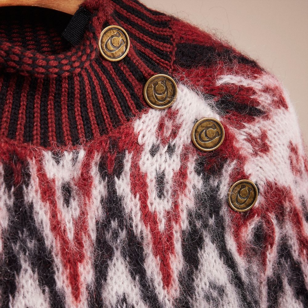 Restored Fair Isle Turtleneck Sweater