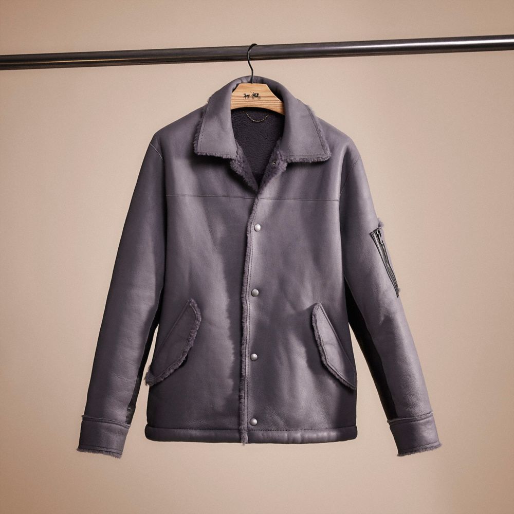 Restored Shearling Snap Front Jacket