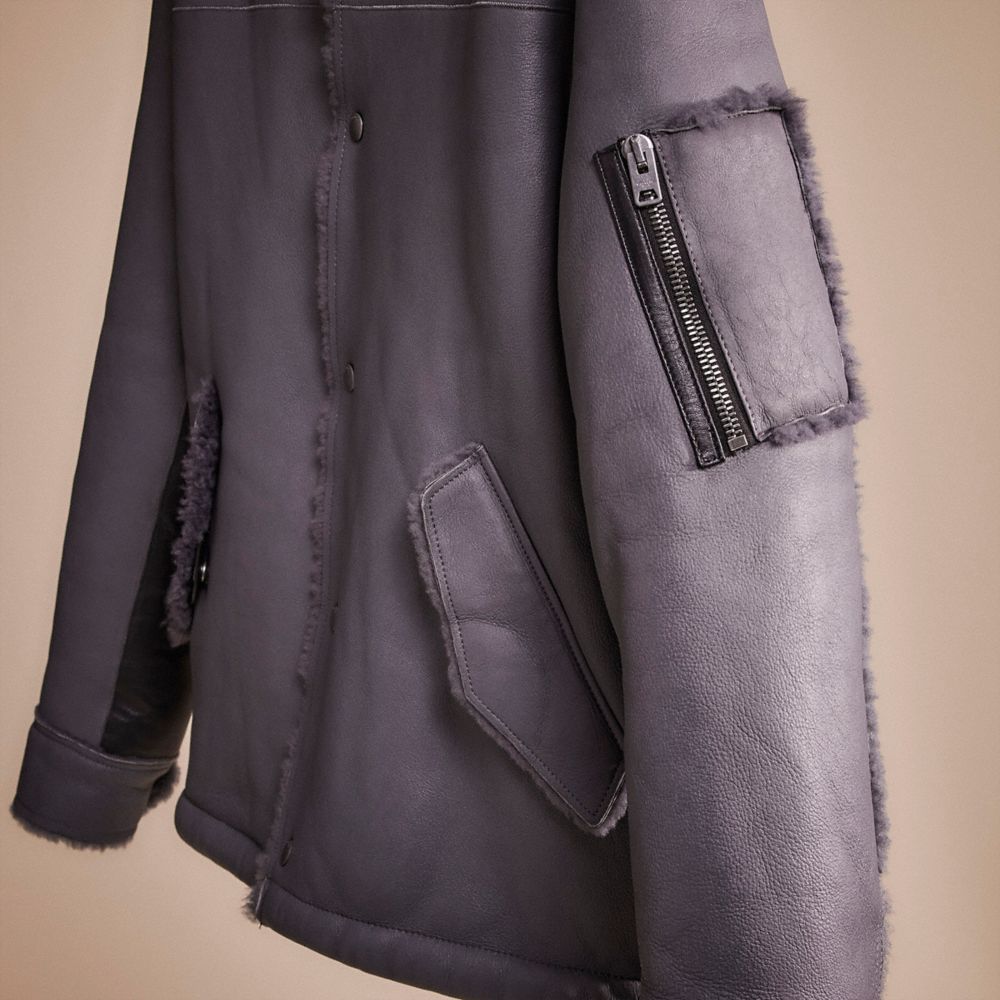 Restored Shearling Snap Front Jacket