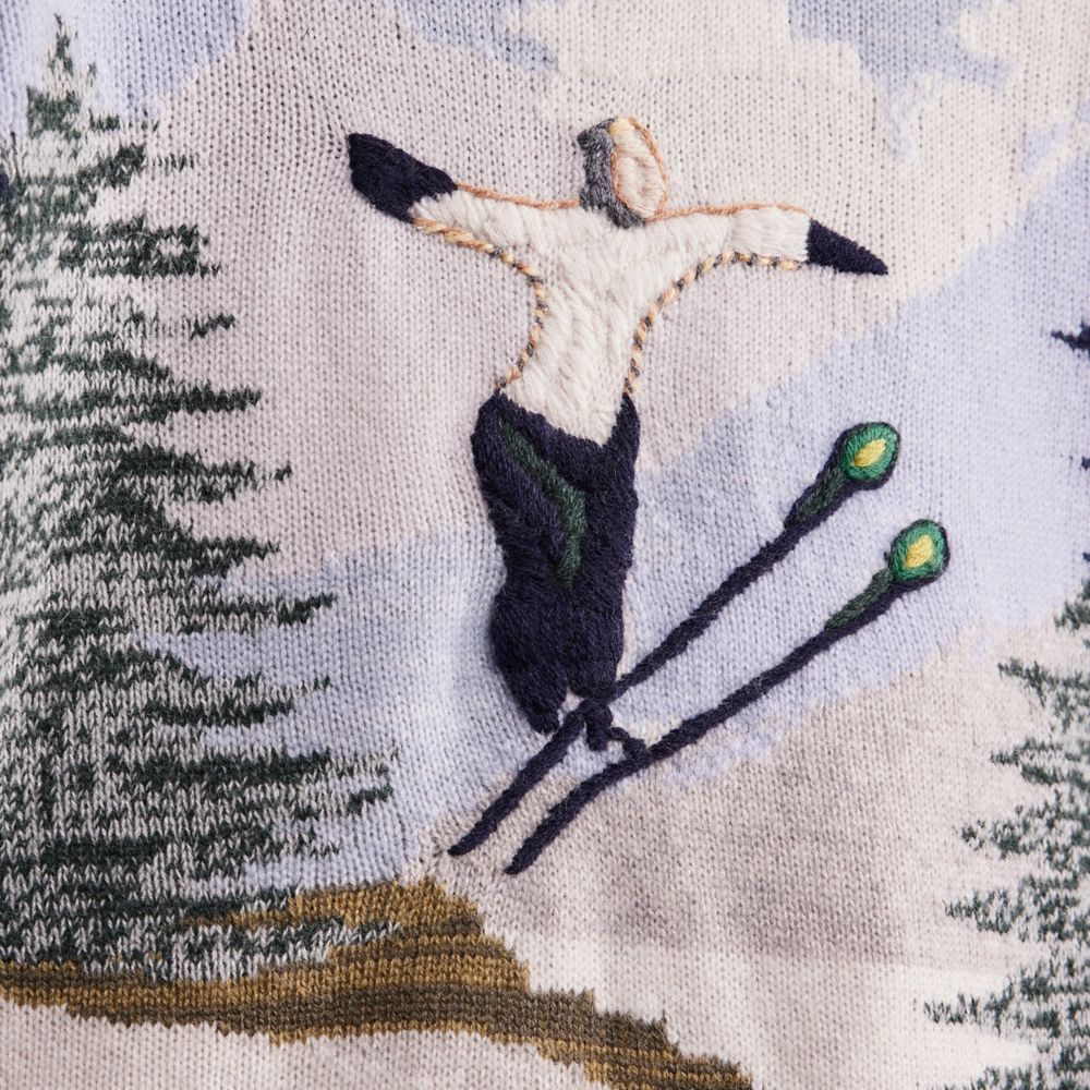 Restored Holiday Intarsia Sweater In Recycled Wool And Cashmere