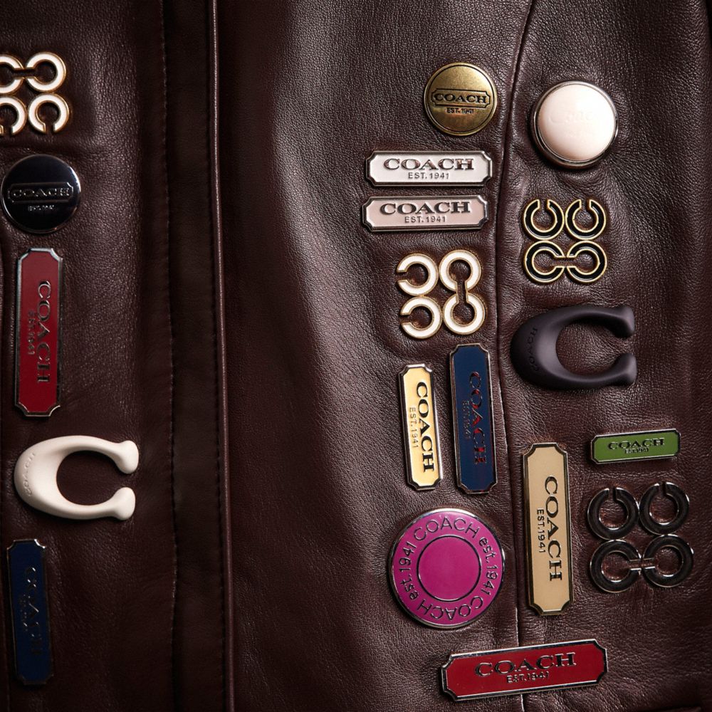 COACH®,UPCRAFTED TAILORED LEATHER JACKET,Glovetanned Leather,Walnut Brown,Scale View