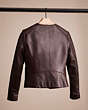 COACH®,UPCRAFTED TAILORED LEATHER JACKET,Glovetanned Leather,Walnut Brown,Back View