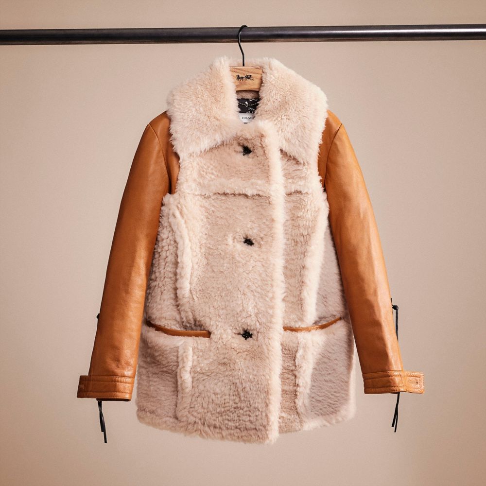 Restored Shearling Leather Coat