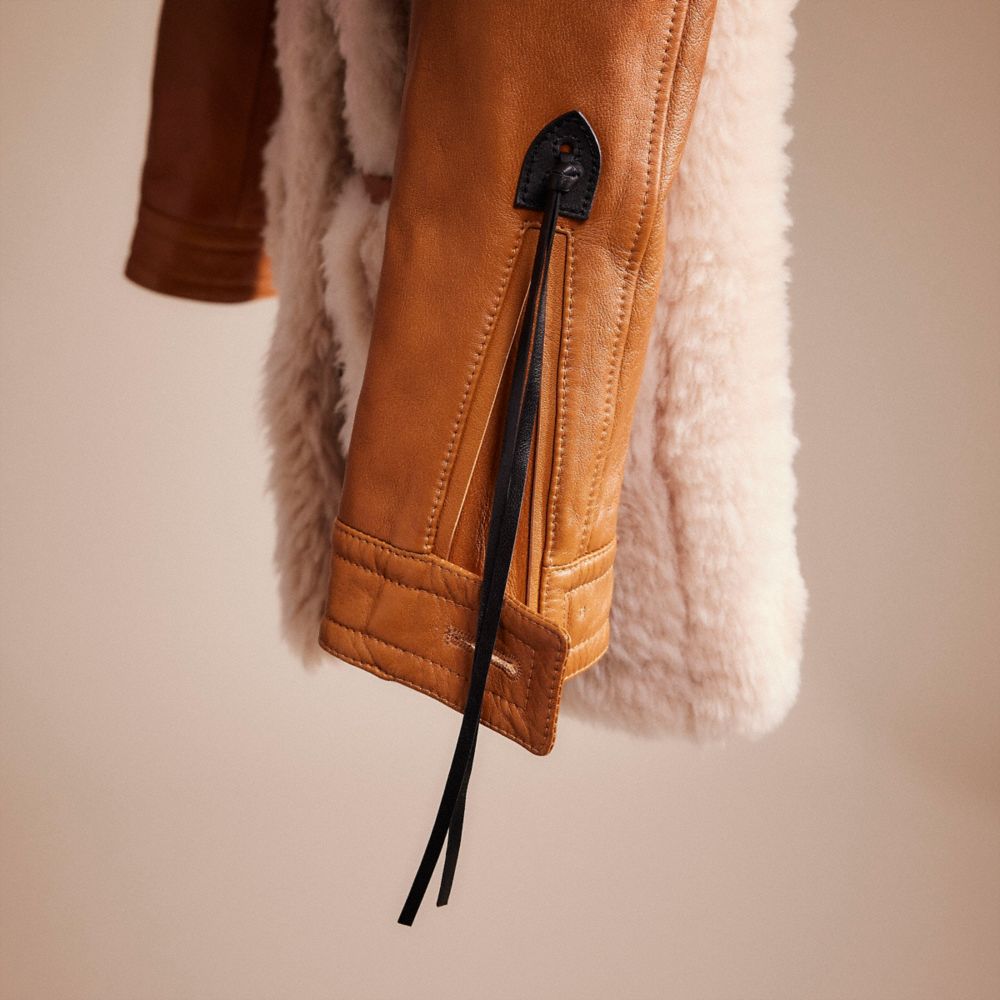 Restored Shearling Leather Coat