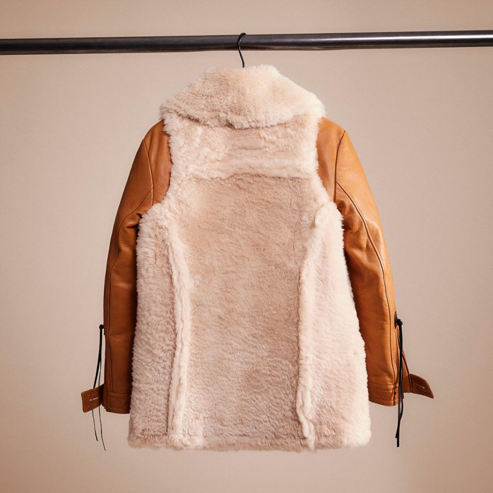 Restored Shearling Leather Coat