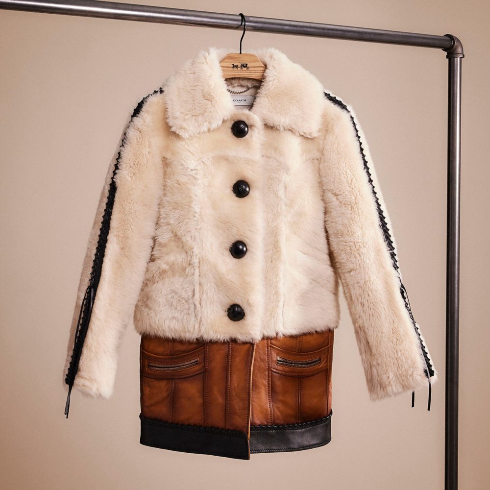 COACH Restored Shearling Leather Coat