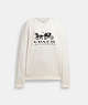 COACH®,HORSE AND CARRIAGE CREWNECK SWEATSHIRT,cotton,Chalk,Front View