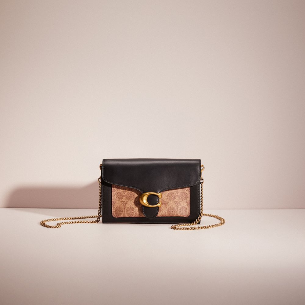 Coach Tabby Chain Clutch in Signature Canvas