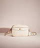 COACH®,RESTORED CAMERA BAG,Pebble Leather,Large,Brass/Chalk,Front View