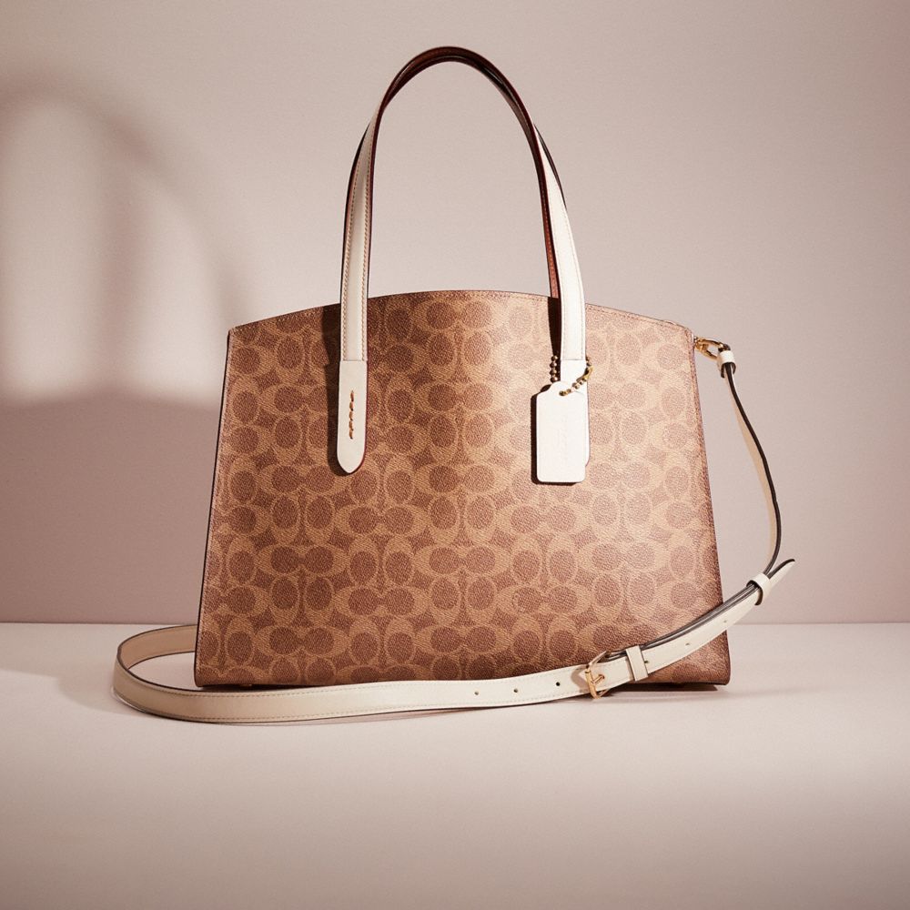 Coach signature sale charlie carryall