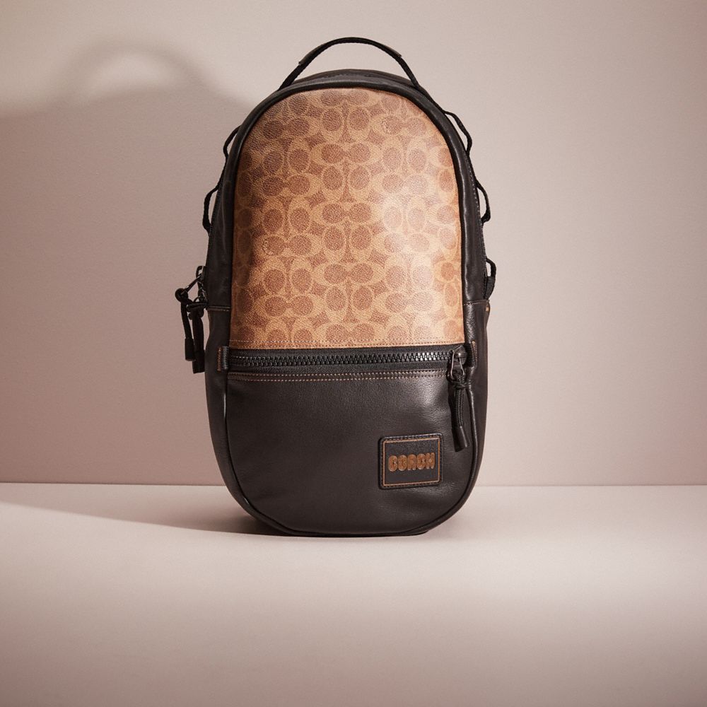 Coach Signature Canvas With Coach Patch Pacer Backpack 