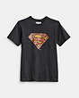 COACH®,COACH | DC SUPERMAN T-SHIRT,cotton,Washed Black,Front View