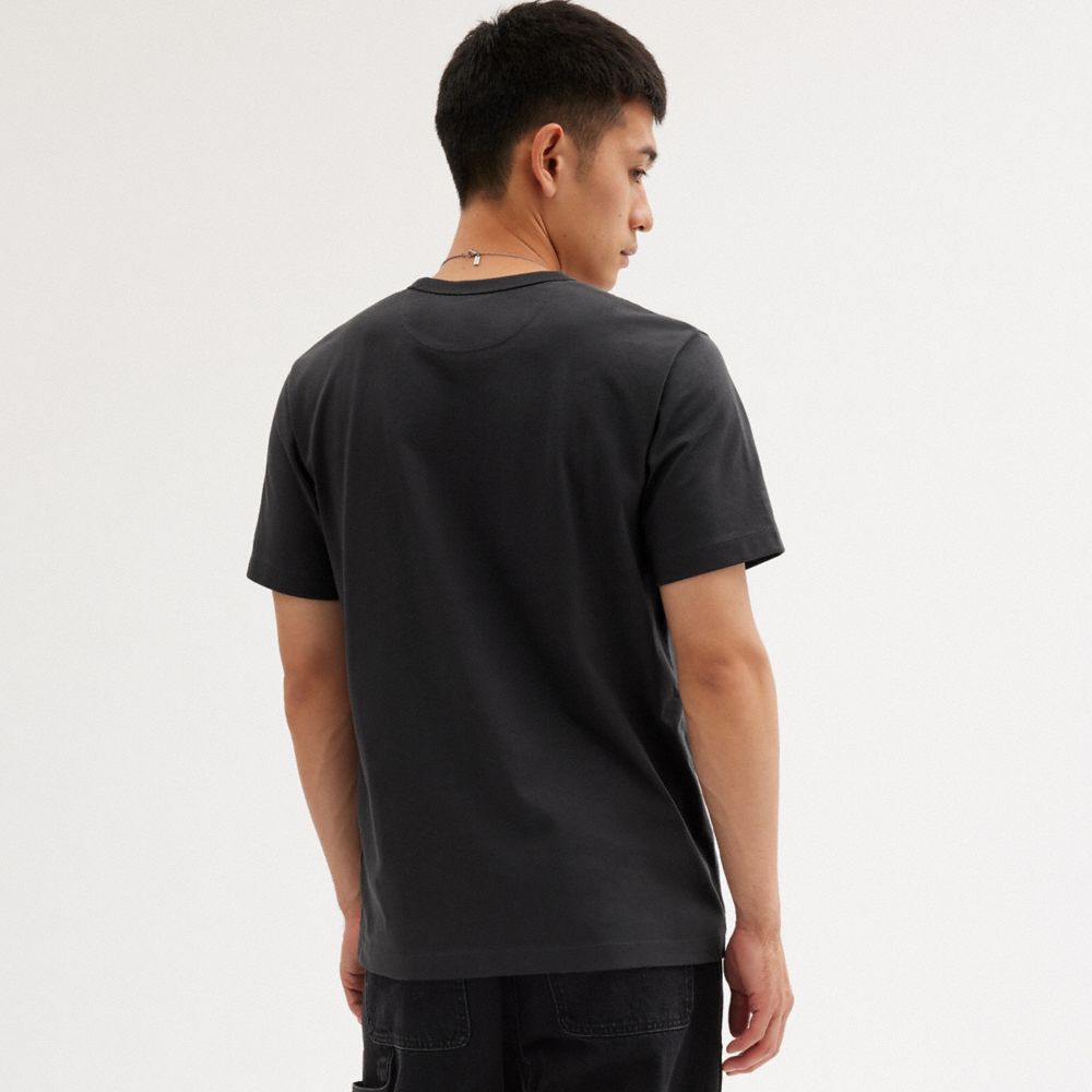 COACH®,COACH | DC SUPERMAN T-SHIRT,Washed Black,Scale View