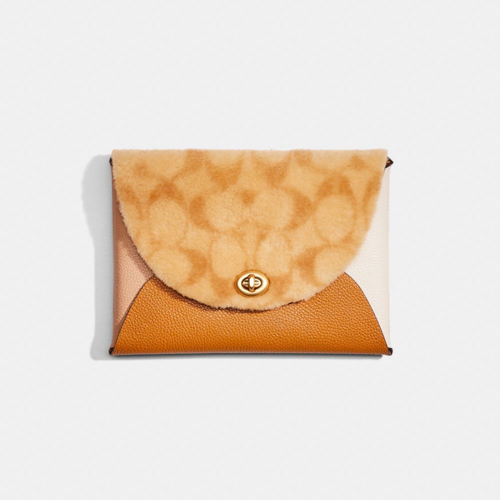 Remade Colorblock Large Signature Shearling Pouch