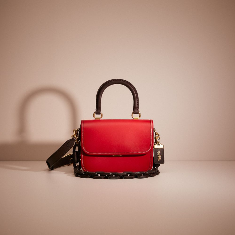 COACH®,【RESTORED】ローグ トップ ハンドル・カラーブロック,COACH (RE)LOVED,ﾌﾞﾗｽ/ｷｬﾝﾃﾞｨｰ ｱｯﾌﾟﾙ ﾏﾙﾁ