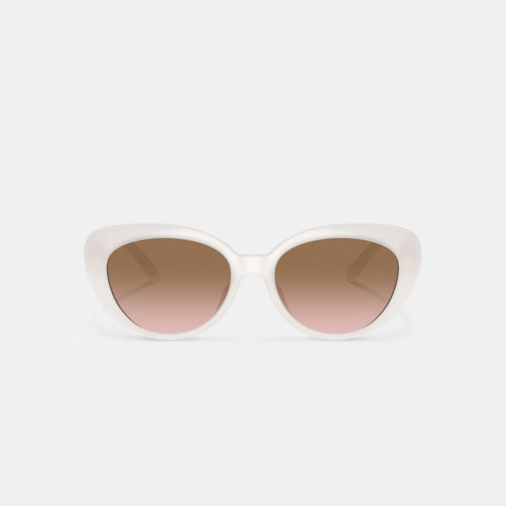 COACH®,CATEYE SUNGLASSES,Milky Ivory,Inside View,Top View