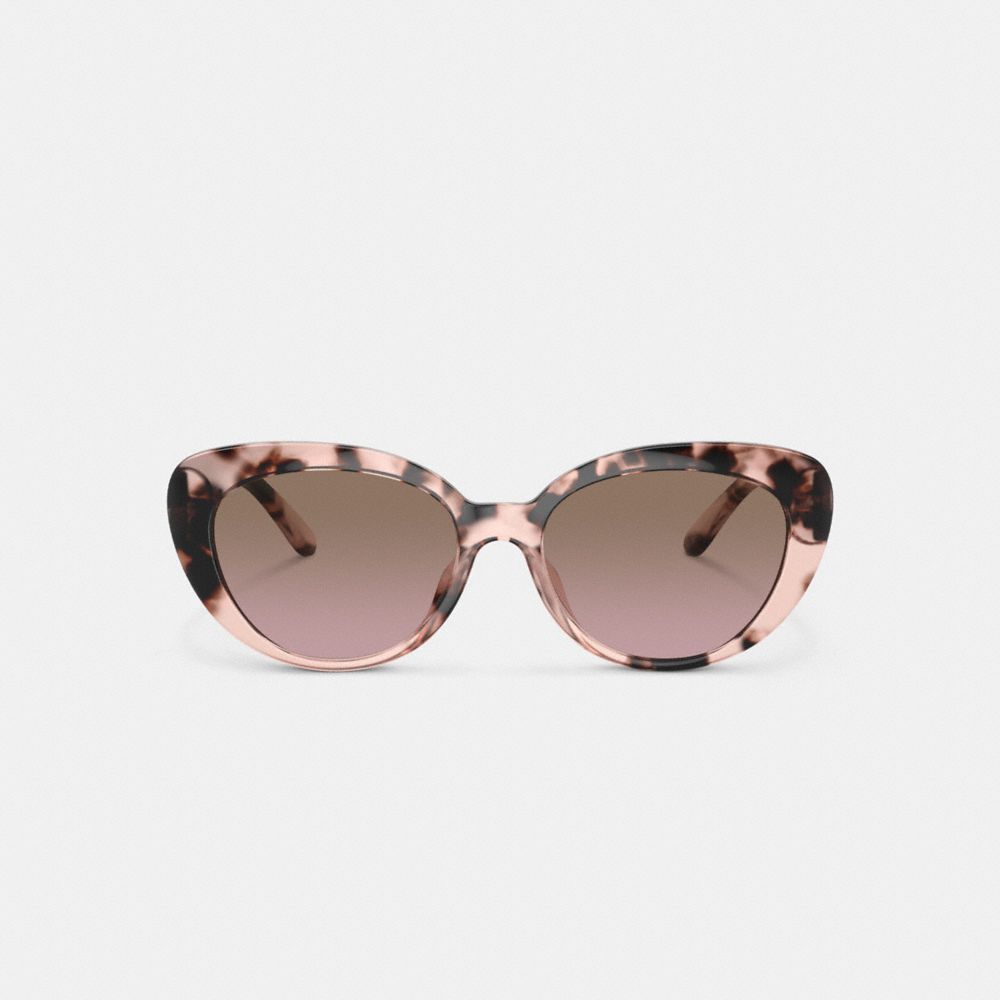 COACH®,CATEYE SUNGLASSES,Pink Tortiose,Inside View,Top View