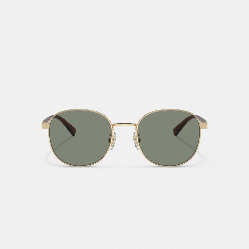 Coach wythe hot sale round sunglasses