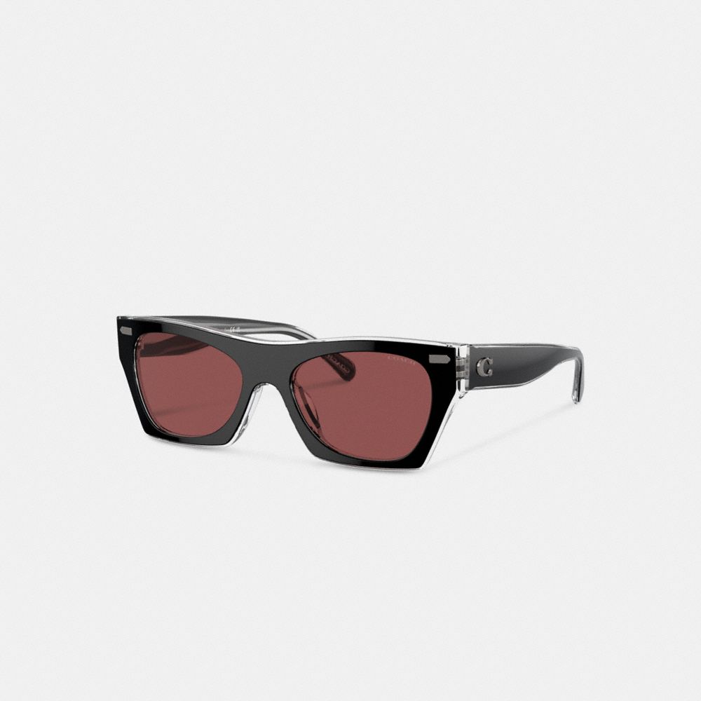 Beveled Signature Square Sunglasses