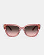 COACH®,SIGNATURE ROUND SUNGLASSES,Pink Floral,Inside View,Top View