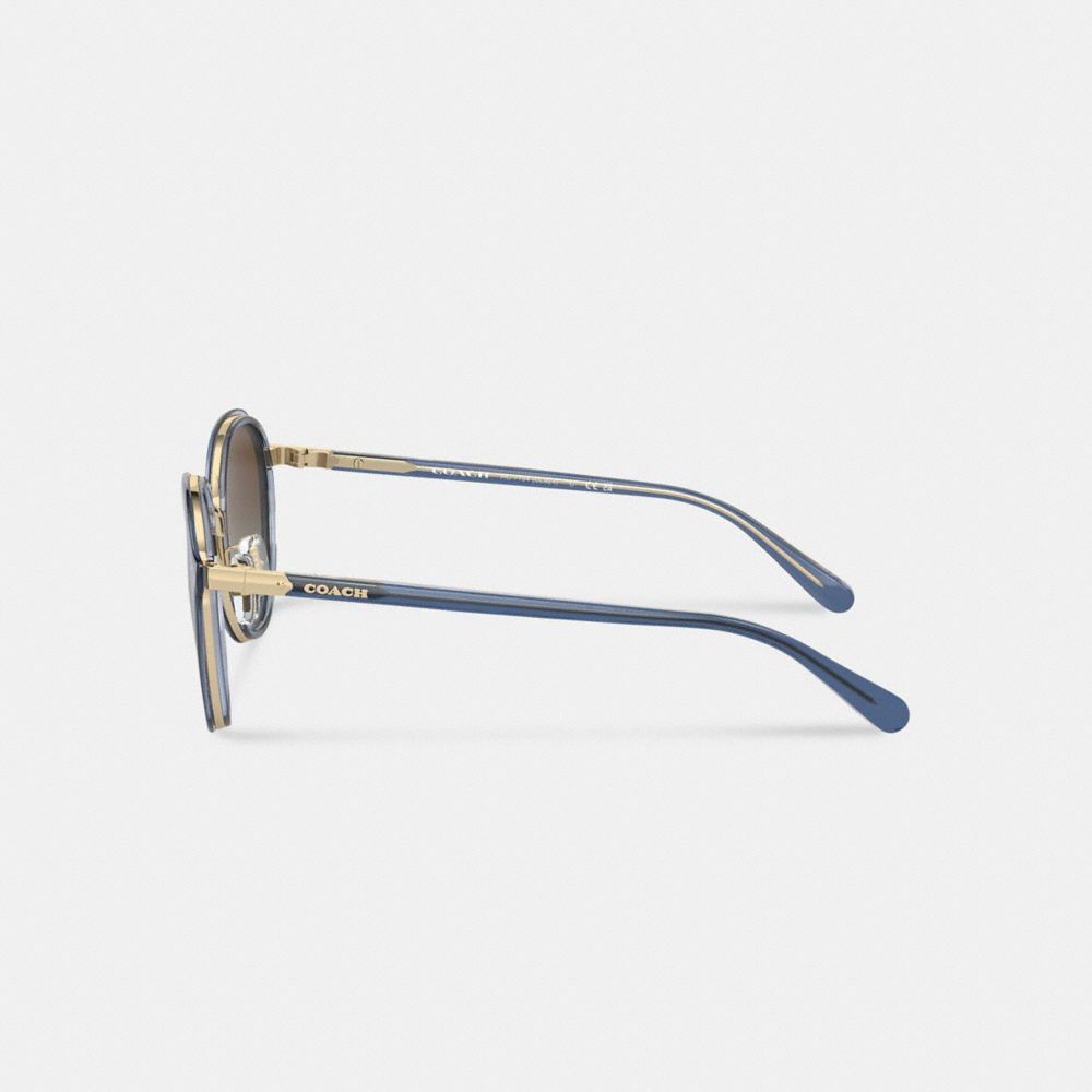 Женские солнцезащитные очки Coach Hangtag Geometric Round Sunglasses — фото 3