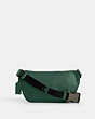 COACH®,ELIAS BELT BAG,Leather,Medium,Gunmetal/Dark Pine,Back View