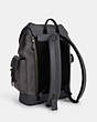 COACH®,HUDSON BACKPACK,Leather,X-Large,Gunmetal/Industrial Grey,Angle View