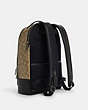 COACH®,ETHAN BACKPACK IN SIGNATURE CANVAS,pvc,X-Large,Gunmetal/Khaki,Angle View
