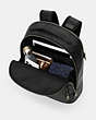 COACH®,ETHAN BACKPACK,Leather,X-Large,Gunmetal/Saddle,Inside View, Top View