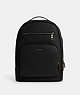 COACH®,ETHAN BACKPACK,Leather,Gunmetal/Black,Front View