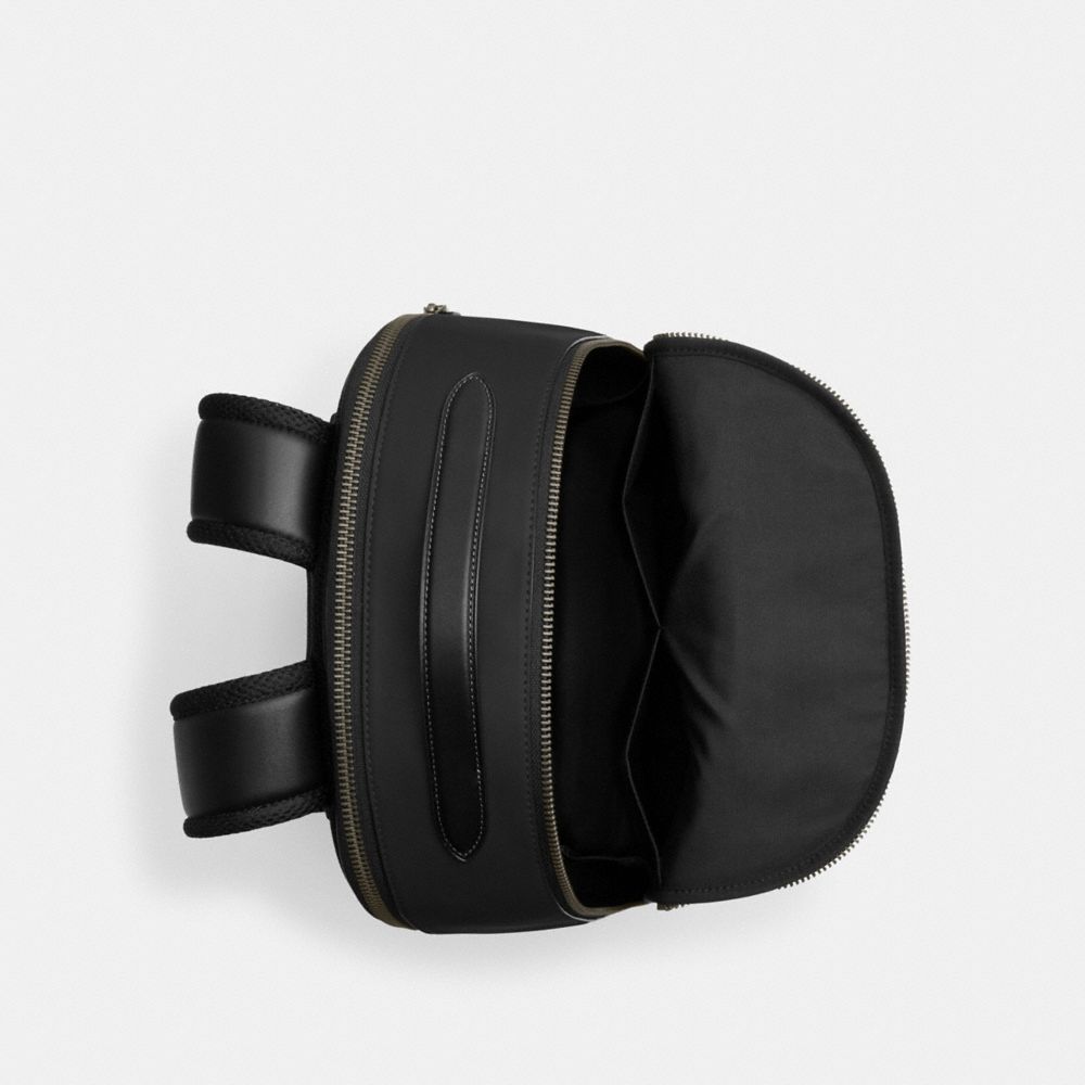 COACH®,Ethan Backpack,Calfskin Leather,Backpack,Pen Holder,Casual,Black,Inside View,Top View