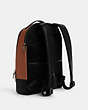 COACH®,ETHAN BACKPACK,Leather,X-Large,Gunmetal/Saddle,Angle View