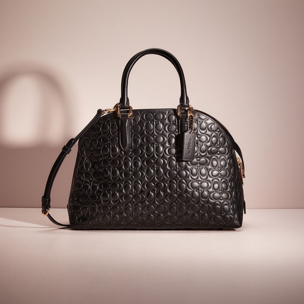 Coach quinn satchel black new arrivals