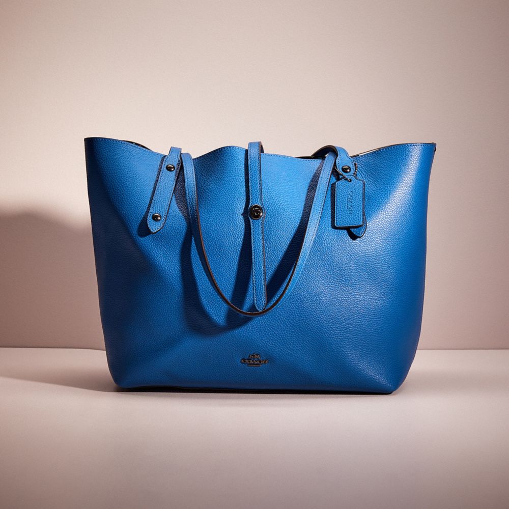 Coach market store tote blue