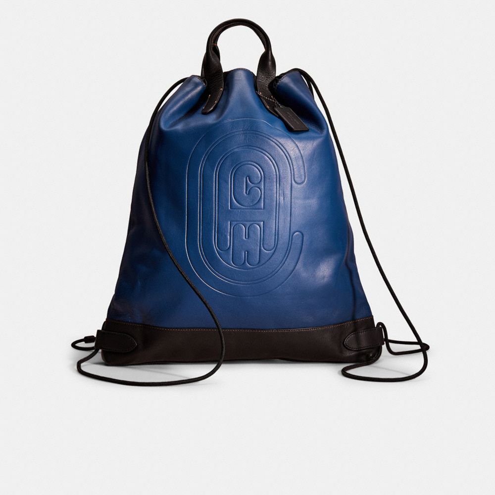 Restored Academy Drawstring Backpack With Coach Patch