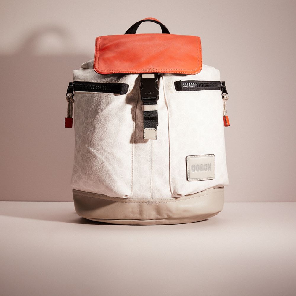 Pacer backpack in signature canvas with coach patch sale