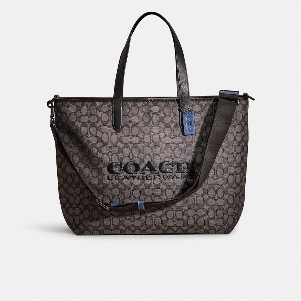 Coach signature jacquard tote sale