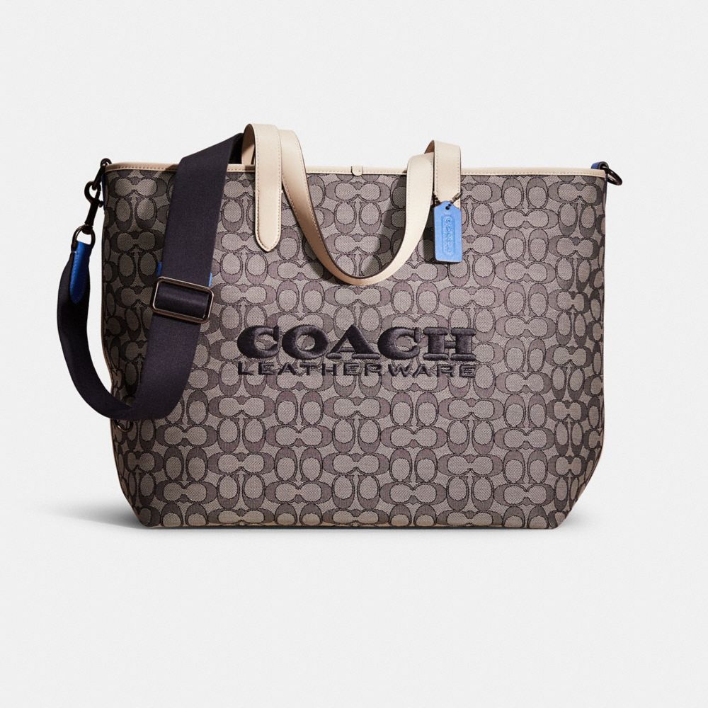 Coach Restored League Tote In Signature Jacquard