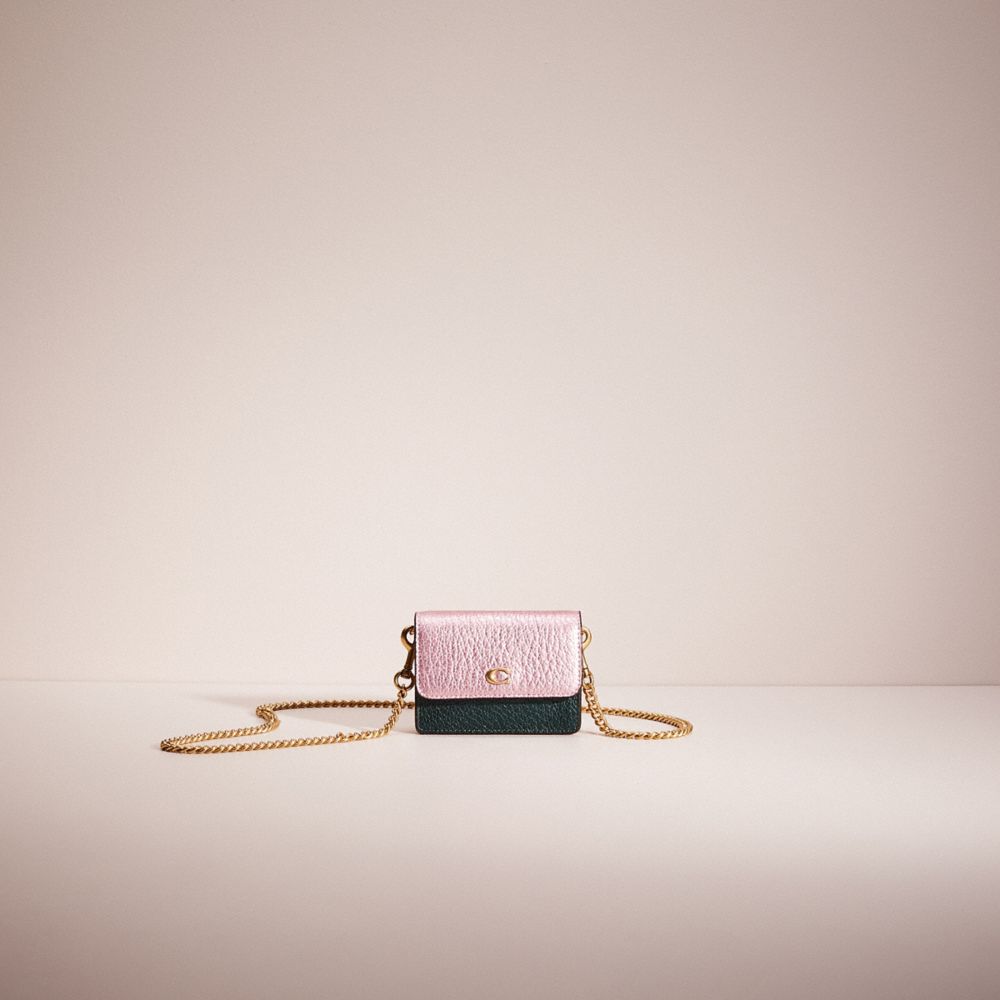 Restored Half Flap Card Case In Colorblock