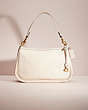 COACH®,RESTORED CARY CROSSBODY,Polished Pebble Leather,Medium,Brass/Chalk,Front View