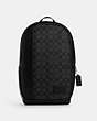 COACH®,EDGE BACKPACK IN SIGNATURE CANVAS,Coated Canvas,X-Large,Gunmetal/Charcoal/Black,Front View